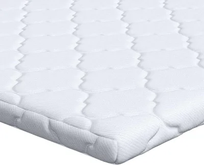 Immagine prodotto di vidaXL Coprimaterasso in fibra di cocco bianco 140 x 190 cm Tessuto jacquard