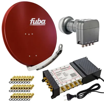 Produktbild von Fuba DAA 850 R Sat Anlage Alu Quattro LNB PremiumX 5/8 Multiswitch F-Stecker
