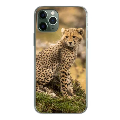 Produktbild von MuchoWow® Handyhülle Schutzhülle Hülle für iPhone 11 Pro Leopard - Wald - Tier Silikon Softcase Handy Hülle - Handy