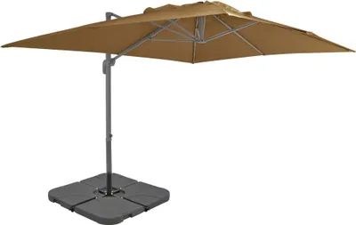 Produktbild von The Living Store Sonnenschirm mit Schirmständer Taupe