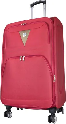 Produktbild von Nylon Reisekoffer Trolley Menorca Rot Gr. XL mit 4 Rollen und Dehnfalte