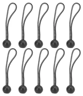 Immagine prodotto di 10 pezzi di clip per tenda, corde elastiche con corda elastica per tenda a baldacchino, nero e bianco