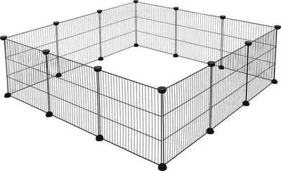 Obrázok produktu pre Vonkajšia ohrada pre domáce zvieratá – 12 mriežkových panelov s rozmermi 35 x 35 cm