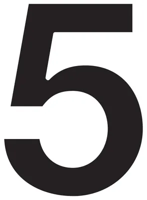 Produktbild von Hausnummer ''5'' Schwarz