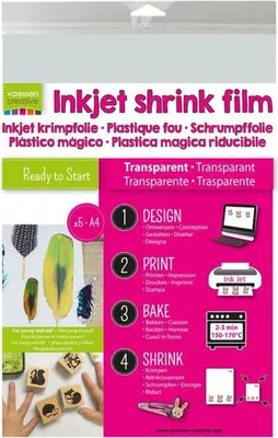 Produktbild von Vaessen Creative | Schrumpffolie (Inkjet) A4 Transparent 5pcs
