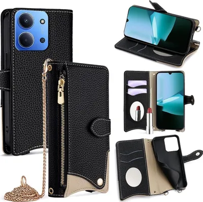 Obrázok produktu pre Pre Xiaomi Redmi 15C 5G / 4G Design Crossbody Leatherette Protective Case Black