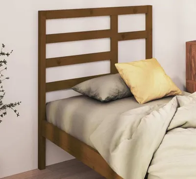 Produktbild von Bett-Kopfteil Honigbraun 106x4x104 cm Massivholz Kiefer , Kopfteile Design 2024