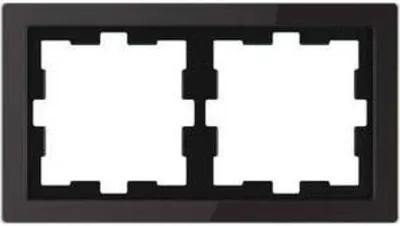 Produktbild von Merten MEG4020-6503 D-Life Glas Rahmen, 2fach, Onyxschwarz