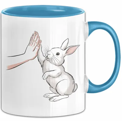 Produktbild von Hasen Papa Mama Tasse Geschenkidee Für Hasen-Liebhaber Und Besitzer (Blau)
