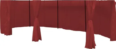 Produktbild von 8er Set Seitenteile Pavillon 5,3x3,5m oval wasserabweisend Seitenwand Sichtschutz Burgundrot
