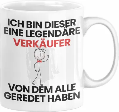 Produktbild von Verkäufer Geschenk Tasse Lustige Geschenkidee Geburtstag für Verkäufer Ich Bin Dieser Legendäre Verkäufer Von Dem Alle Geredet Haben Kaffee-Becher (Weiß)