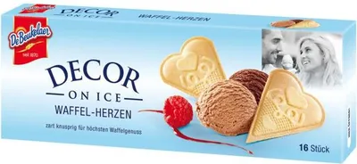 Produktbild von DeBeukelaer Decor on Ice Waffel-Herzen 16er