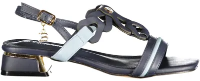 Immagine prodotto di Eleganti sandali da donna blu con cinturino regolabile alla caviglia