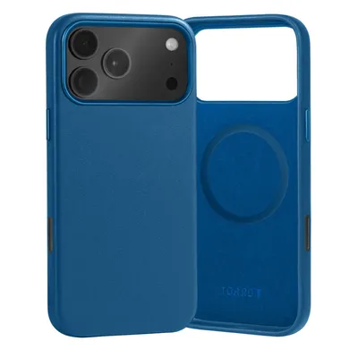 Image de Coque en cuir pour iPhone 17 Pro Max (compatible MagSafe) - Bleu cobalt