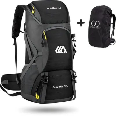 Produktbild von CarryQuest® - Rucksack 50L wasserdicht Schuhfach Schwarz