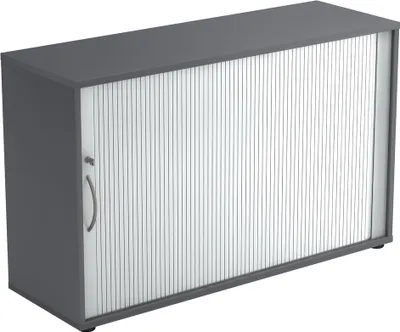 Produktbild von Rolladenschrank 2 OH BxTxH 120x40x74,8cm Griff BM Graphit/Silber