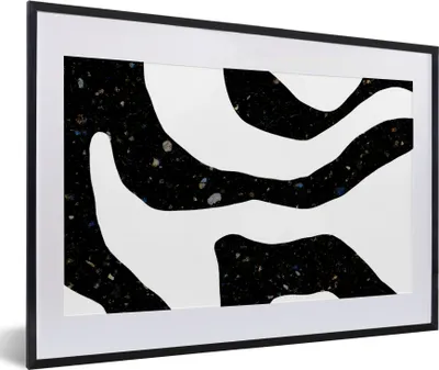 Produktbild von MuchoWow® Gerahmtes Poster Abstrakt - Minimalismus - Design 60x40 cm - Poster mit Schwarzem Bilderrahmen Wandposter Rahmen Foto Bilder - Schlafzimmer - Plakat in Rahmen - Drucken