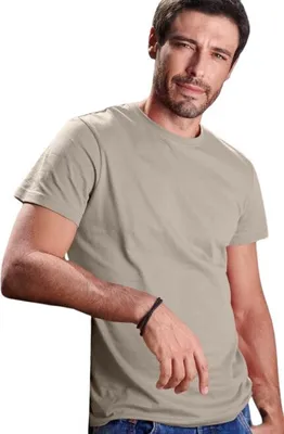 Produktbild von Herren-Baumwoll-T-Shirt, einfarbig, 100% Baumwolle, 160 g/m2, Farbe eisgrau, Größe 2XL