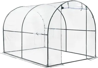 Imagen del producto de Silecomplaza, túnel de invernadero "Grünwald", 200x300x190 cm, invernadero para cultivo de verduras, PVC transparente