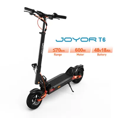 Produktbild von T6 E-Scooter, 600 W, 48 V 18 Ah, 10 Zoll, Aluminiumlegierung, max. Belastung 120 kg
