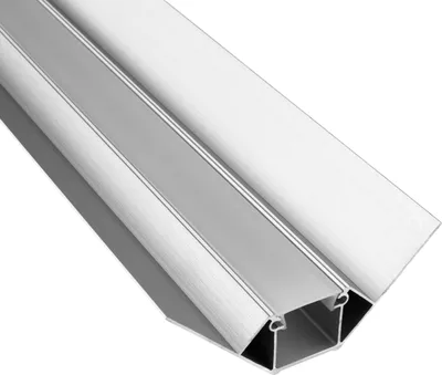 Produktbild von LED Trockenbau-Eckprofil Innen Silber – für LED-Strips bis 16mm 2m opal