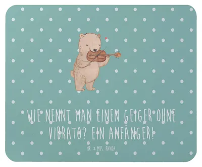 Produktbild von Mr. & Mrs. Panda Mousepad Violine Anfänger - Meeresbrise - Geschenk, Musiker, laptop, Streichinstrument, mousematte, Mauspad, Lernen, Disziplin, Mouse Pad, Instrument