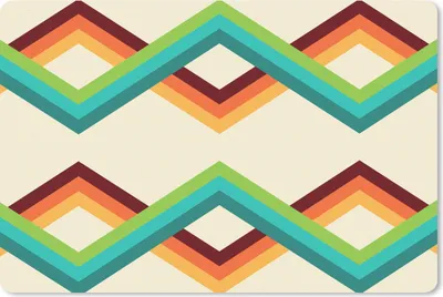Produktbild von MuchoWow® Schreibtischunterlage Retro - Streifen - Design - Siebziger Jahre 60x40 cm - XXL Mauspad - Großes Mauspad