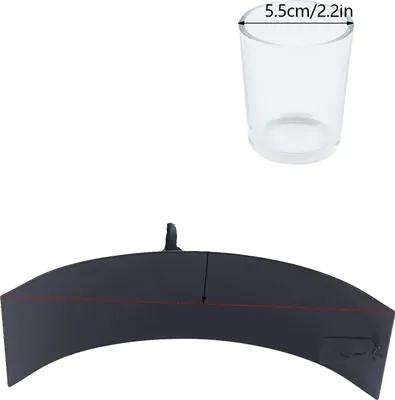 Image de Support pour bougies, structure en fer, facile à installer, couleur noire, lot de 2, couleur noire, lot de 2