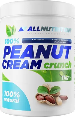 Produktbild von ALLNUTRITION Peanut Butter Crunch, Nussaufstrich, Erdnuss, 1 kg, 622 kcal, 2604,2 kJ, 51 g