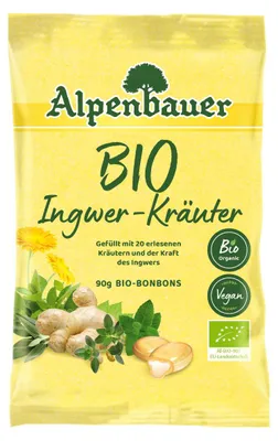 Produktbild Alpenbauer Bio Ingwer Kräuter Bonbons mit flüssigem Kern 90g