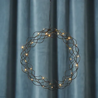 Image de Couronne décorative LED 'Curly', env.30 cm