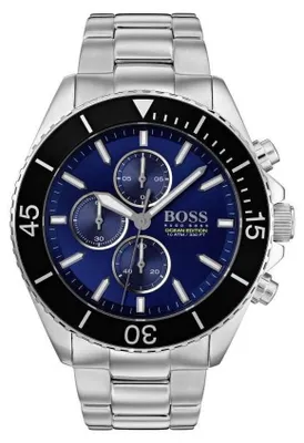 Produktbild von Boss Ocean Edition Herren Chronograph Silber Blau Edelstahl HB1513704