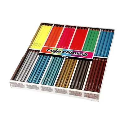 Image de Crayons de couleur triangulaires - Métallique et Néon, 144pcs.
