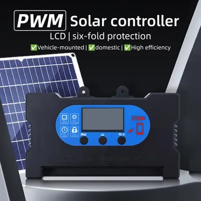 Zdjęcie produktu dla Kontroler ładowania paneli solarnych 40A, 12V/24V, inteligentny regulator z podwójnymi portami USB / Type-C, wyświetlacz OLED, kontroler ładowania paneli solarnych PWM