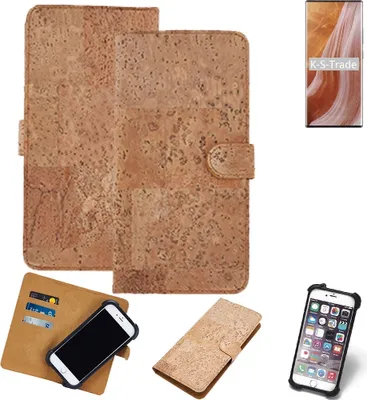 Produktbild von K-S-Trade Hülle kompatibel mit ZTE Axon 40 Ultra  Kork Handyhülle Cover  Schutzhülle TPU Case Bumper in Hellbraun, (1x)