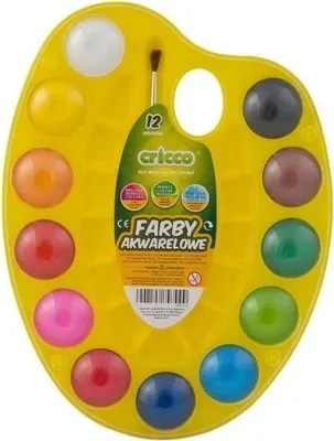 Image de Palette de peinture aquarelle 12 couleurs CRICCO