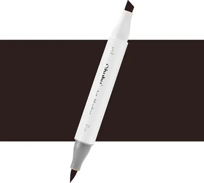 Zdjęcie produktu dla OHUHU dwustronny marker alkoholowy Brush & Chisel, 120 czarny