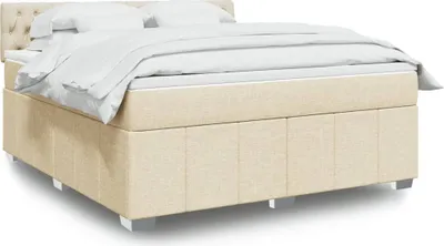 Produktbild von Maison Exclusive - Boxspringbett mit Matratze Creme 180x200 cm Stoff