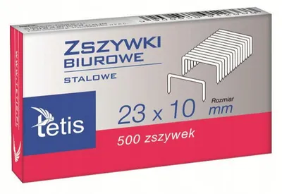 Obrázek produktu pro Tetis Sponky do sešívačky 23/10 mm 500 ks kancelářské