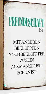 Produktbild von Holzschild Spruch 20x30cm Freundeschaft ist mit anderen