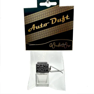 Produktbild von WonderWax Autoduft Clip Quadrat mit Ornament 10 ml Silber|Klar|Black Sand & Beach|Innenraum Deko Parfüm Car Scent Baum Geruch Luxus Aufhänger