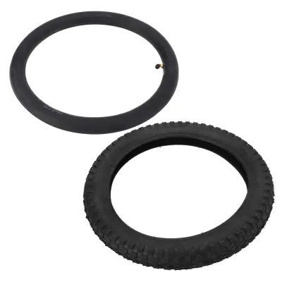 Immagine prodotto di set di camere d'aria e pneumatici 16 x 2,4, camere d'aria in gomma antiscivolo per bicicletta, resistenti all'usura, ricambi per pneumatici interni ed esterni