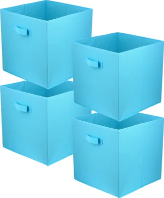 Produktbild von Lavita Storage Box | faltbare Aufbewahrung Boxen 31 x 31 x 31 cm | Schubladen-Organizer Box| Ordnungssysteme für Kleidung | Kleideraufbewahrung & Organisation | Türkis | 4 stück