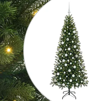 Image de vidaXL Sapin de Noël artificiel avec 300 LED Vert 180 cm PE et PVC