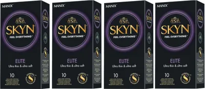 Produktbild von 40 Stück SKYN Elite Kondome Skynfeel Latexfrei Extra Dünn Extra Weich 53mm Breit