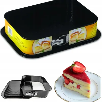 Produktbild von Kuchenform, Backblech, 24 x 34 cm, antihaftbeschichtet, abnehmbarer Boden, SNB