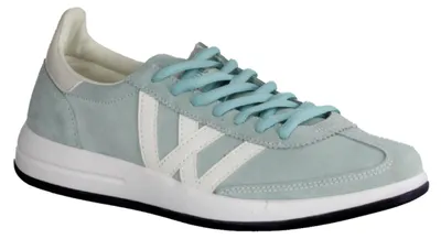 Produktbild von Wellbe Montana Damen Sneaker, Mint/White, Leder/Synthetik, Wechselfußbett - Damenschuhe Sneaker, Grün, leder/synthetik (mikrofaser, wasserabweisend)