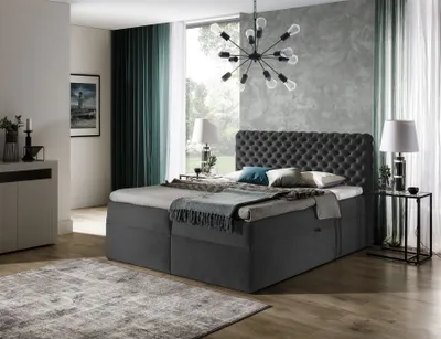 Produktbild von Boxspringbett Schlafzimmerbett WILLIAM 220x200cm in Stoff