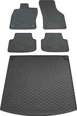 Produktbild von Rigum Gummi Fußmatten + Kofferraumwanne im Set für Seat Leon 3 ST
