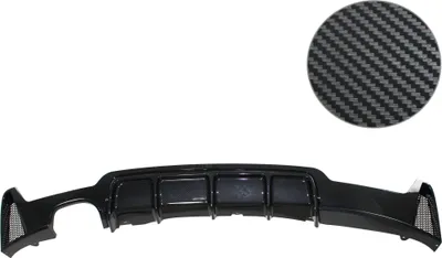 Produktbild von Heckdiffusor Diffusor Stoßstange Hinten Sport Look Doppelrohr Links Carbon